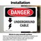 Signmission Underground Cable Danger Sign, Vinyl Decal, 7in W x 5in L, 2PK OS-2PACK-DS-D-57-L-1599 - alternate 4